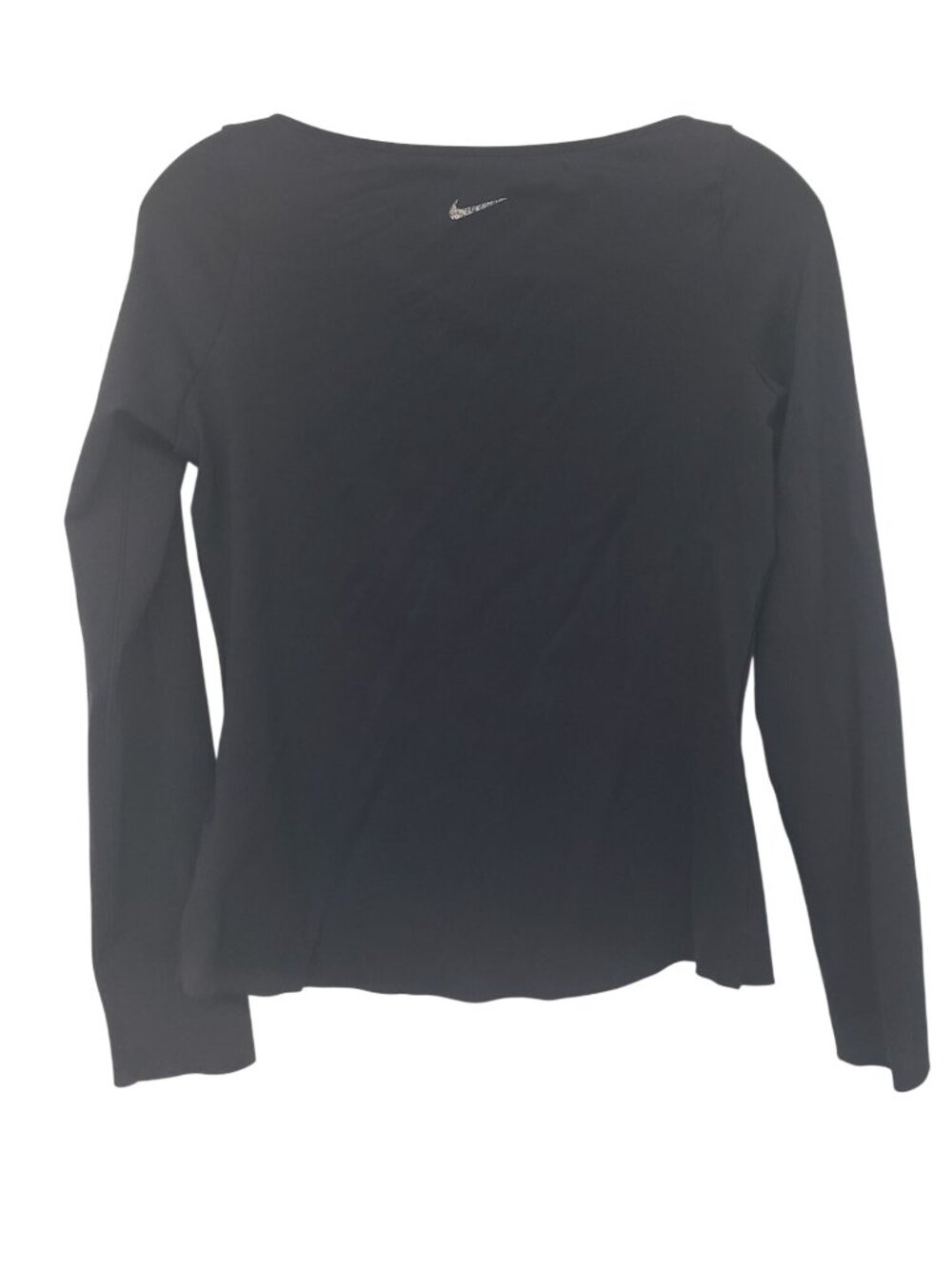 Nike Yoga Luxe Black Boat Neck Wide Neck Long Sleeve Training Top M